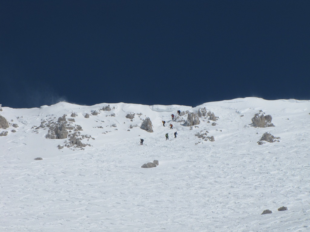 La traversata alta del Gran Sasso (da lontano)